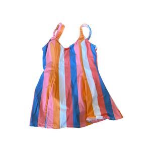 NWT Esther Williams striped one piece swim dress